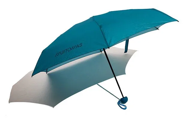Muitomas Paraguas Compacto Portátil Bolsillo Plegable Unisex Azul Metal Poliéster - UMBRELLABL