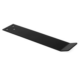 Q&Q Pletina riñonera inclinada de acero negro mate 200 x 42 mm
