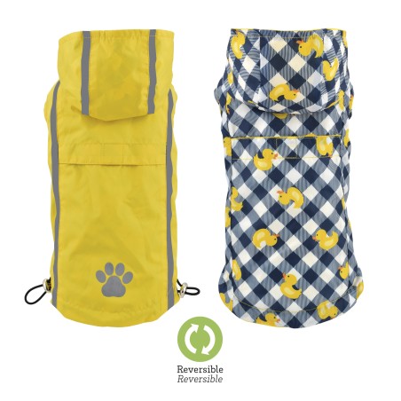 Nayeco Impermeable Reversible para Perro Amarillo-Pato 20 cm
