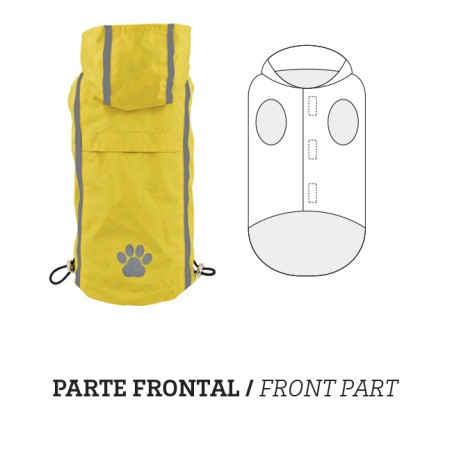 Nayeco Impermeable Reversible para Perro Amarillo-Pato 20 cm