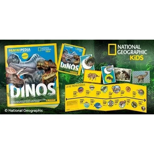 Tarjetas coleccionables - PANINI - DINOS NATIONAL GEOGRAPHIC KIDS - PANINIPEDIA - Blister 7 bolsillos Tarjetas coleccionables - PANINI - DINOS NATIONAL GEOGRAPHIC KIDS - PANINIPEDIA - Blister 7 bolsillos