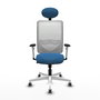 PIQUERAS Y CRESPO Silla de oficina Zulema Azul claro y Blanco