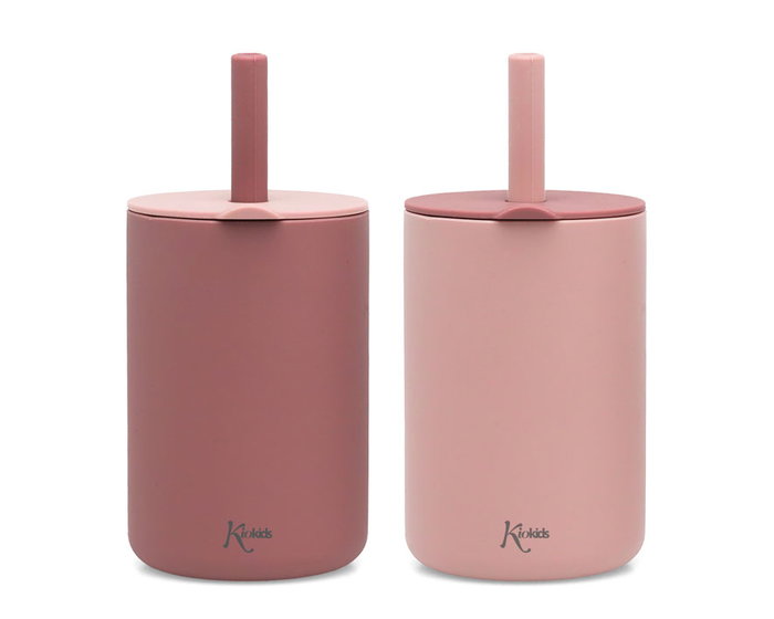 KioKids Vaso de Silicona Rosa con Pajita para Bebé +6 Meses 180ml Ligero Fácil de Agarrar Apto Microondas Lavavajillas Sin BPA KioKids Vaso de Silicona Rosa con Pajita para Bebé +6 Meses 180ml Ligero Fácil de Agarrar Apto Microondas Lavavajillas Sin BPA