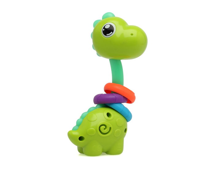 KioKids Mordedor Musical Dinosaurio Giratorio 360 con Melodías para Bebés +3 Meses Verde