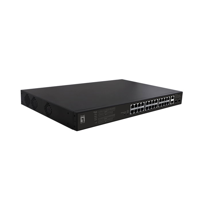 Level One FGP-2831 Switch 24x FE 2xGE 2xSFP 390W 24xPoE+