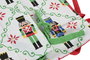 DKD Home Decor Cesta Navidad Moderna Rojo Verde Algodon Cascanueces 30 x 8 x 30 cm (2 Unidades)