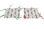 DKD Home Decor Cesta Navidad Moderna Rojo Verde Algodon Cascanueces 30 x 8 x 30 cm (2 Unidades)