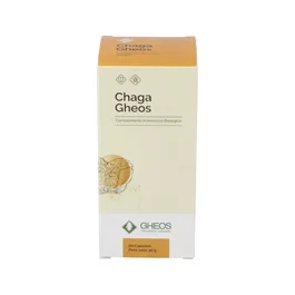 GHEOS Chaga (Inonotus obliquus) 60 Cápsulas - Complemento Alimenticio con Vitamina C para el Sistema Inmunitario