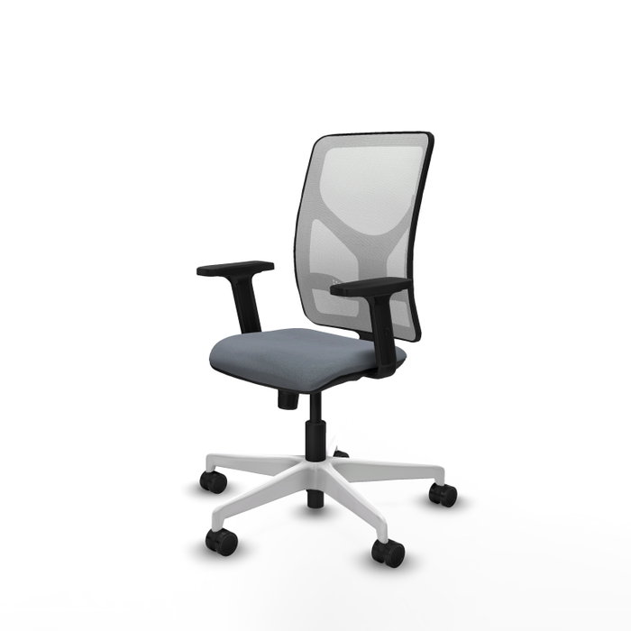 PIQUERAS Y CRESPO Silla de oficina Motilla con mecanismo Sincro, Gris y Blanco