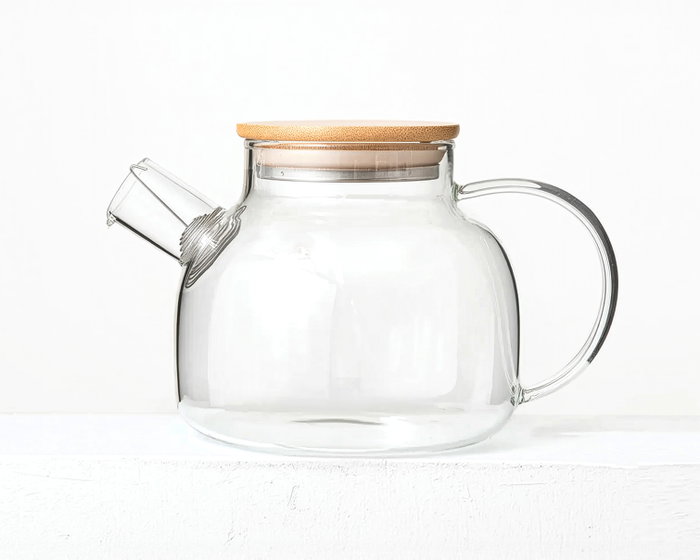 La Mediterranea Tetera Boro Tapa Bambú 1L con dimensiones 15,2 x 17,4 x 14,6 cm (12 Unidades)