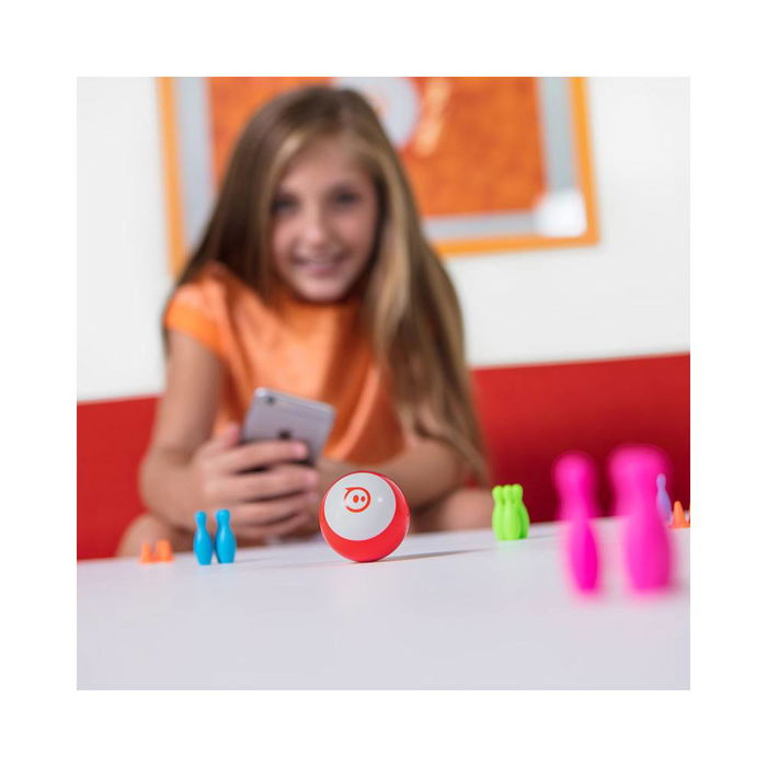Sphero Sphero Mini Bola Robotica Interactiva, Juguete Educativo STEM con App para Programar y Juegos para Niños de 8+ Años, Incluye Conos y Bolos