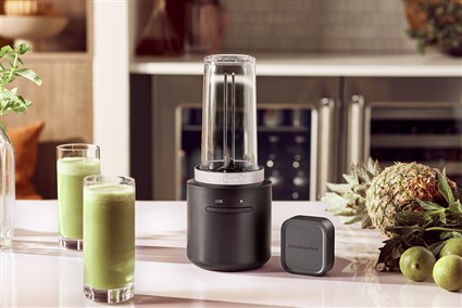 Kitchenaid 5KSBR256BM Batidora Compacta Inalámbrica con Batería Go, Negro Mate