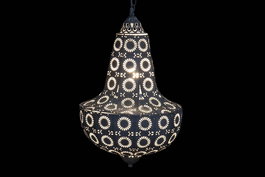 DKD Home Decor Lámpara Techo Árabe Blanca Metálica Etnica 55 x 34 cm