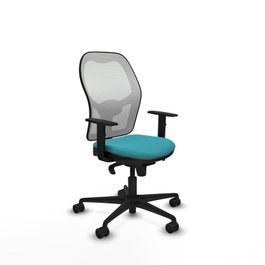 PIQUERAS Y CRESPO Silla de oficina Jorquera Turquesa y Blanco