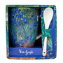 Enesco Taza Con Cuchara Los Lirios de Van Gogh, Diseño Artístico, Cerámica, Set para Regalo