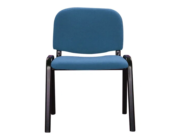 Q-connect Silla Confidente Apilable Tapizada Sin Ruedas 910mm Alto 460mm Largo 440mm Profundidad Azul