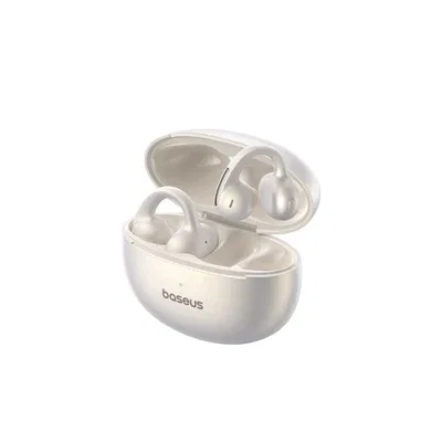 Baseus Bowie MC1 Pro Auriculares Abiertos True Wireless, Color Blanco Estelar, con Tecnología LDAC, Resistencia IP67 y Hasta 40 Horas de Batería, Modelo A0102504