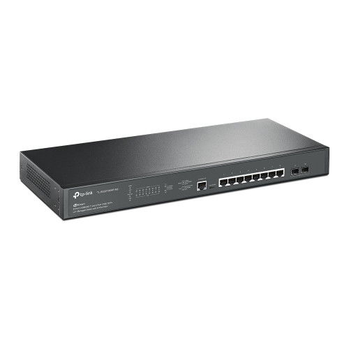 TP-LINK Switch TL-SG3210XHP-M2 Gigabit Managed PoE+ Negro, 8 Puertos RJ45 + 2 Puertos SFP