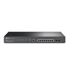 TP-LINK Switch TL-SG3210XHP-M2 Gigabit Managed PoE+ Negro, 8 Puertos RJ45 + 2 Puertos SFP