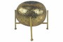DKD Home Decor Portavela de Metal y Cristal Dorado 24x24x20 cm