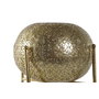 DKD Home Decor Portavela de Metal y Cristal Dorado 24x24x20 cm