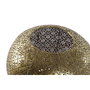 DKD Home Decor Portavela de Metal y Cristal Dorado 24x24x20 cm