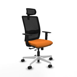 PIQUERAS Y CRESPO Silla de oficina Haches Naranja y Negro