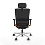 PIQUERAS Y CRESPO Silla de oficina Haches Naranja y Negro