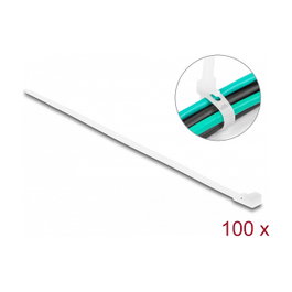 DeLOCK Bridas para cables reutilizables 200 x 4,8 mm - 100 unidades