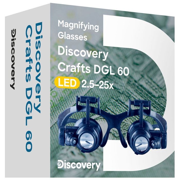 Discovery Crafts DGL 60 Gafas de aumento con lentes intercambiables e iluminación