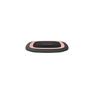 RealPower FreeCharge-10 Cargador Inalámbrico Inteligente con Carga Rápida, 10W, 2A, MicroUSB, Negro/Rosa
