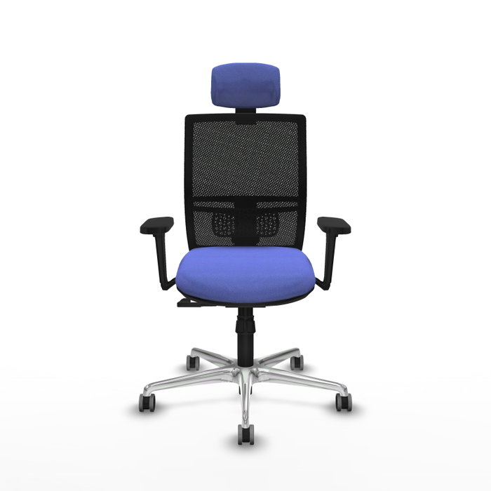PIQUERAS Y CRESPO Silla de oficina Yunquera con mecanismo Sincro, Azul claro y Negro PIQUERAS Y CRESPO Silla de oficina Yunquera con mecanismo Sincro, Azul claro y Negro