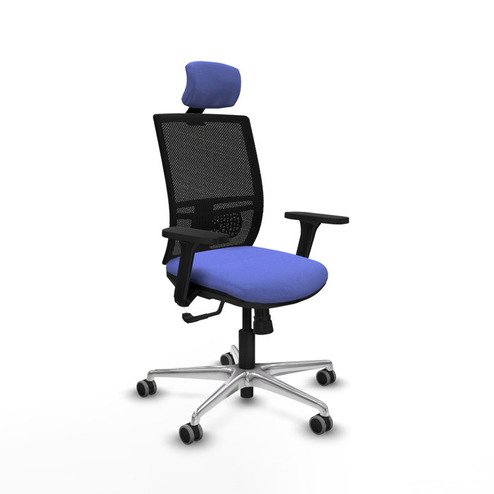 PIQUERAS Y CRESPO Silla de oficina Yunquera con mecanismo Sincro, Azul claro y Negro PIQUERAS Y CRESPO Silla de oficina Yunquera con mecanismo Sincro, Azul claro y Negro