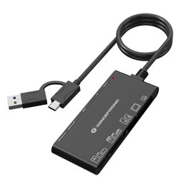 Conceptronic BIAN10B Lector de tarjetas 7 en 1 USB-C y USB-A Negro