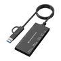Conceptronic BIAN10B Lector de tarjetas 7 en 1 USB-C y USB-A Negro