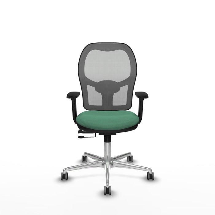 PIQUERAS Y CRESPO Silla de oficina Jorquera con mecanismo Sincro/Traslack, Verde esmeralda y Gris PIQUERAS Y CRESPO Silla de oficina Jorquera con mecanismo Sincro/Traslack, Verde esmeralda y Gris
