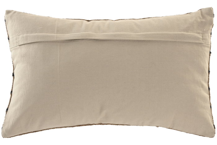 DKD Home Decor Cojín Algodón Velvet Natural 50x30 cm