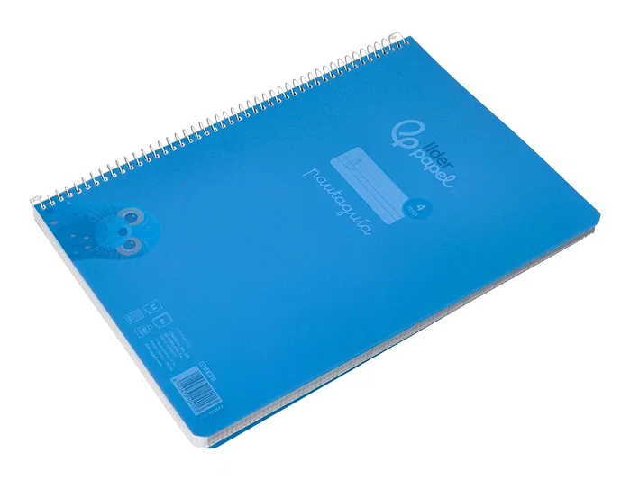 Liderpapel Cuaderno Espiral A4 Pautaguía Azul