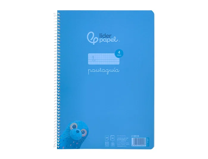 Liderpapel Cuaderno Espiral A4 Pautaguía Azul