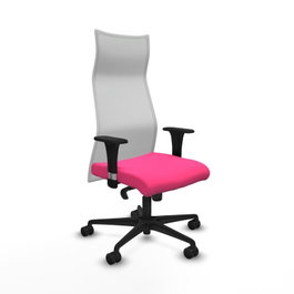 PIQUERAS Y CRESPO Sillón Albacete Rosa y Blanco con Mecanismo Sincro