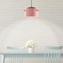 SKD Lámpara Colgante Averie P1013-S Madera Acero 1xE27 Sin Bombilla Salmón