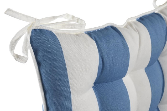 DKD Home Decor Cojin Silla Terraza Y Jardin Azul Celeste Blanco 40 x 7 x 40 cm DKD Home Decor Cojin Silla Terraza Y Jardin Azul Celeste Blanco 40 x 7 x 40 cm