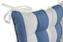 DKD Home Decor Cojin Silla Terraza Y Jardin Azul Celeste Blanco 40 x 7 x 40 cm