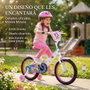 Huffy Bicicleta Minnie Niña 16 Pulgadas (5-8 Años) - Tamaño 16" - Bicicleta Infantil con Ruedas de Entrenamiento