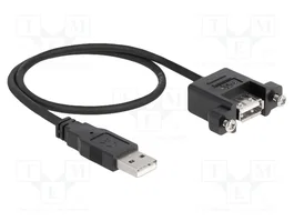 DeLOCK Cable USB 2.0 Tipo-A Macho a Tipo-A Hembra para Instalación 0,5 m