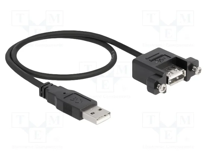 DeLOCK Cable USB 2.0 Tipo-A Macho a Tipo-A Hembra para Instalación 0,5 m DeLOCK Cable USB 2.0 Tipo-A Macho a Tipo-A Hembra para Instalación 0,5 m