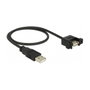 DeLOCK Cable USB 2.0 Tipo A Macho a Tipo A Hembra para Instalación 0,5 m
