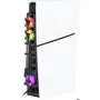 Konix Ventilador de Refrigeración para PS5 Slim, KON1734737478356, 21 x 68 x 40 cm, 3 Velocidades, Iluminación LED RGB, Puerto USB 3.0, Negro