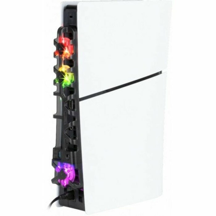 Konix Ventilador de refrigeración para PS5 Slim con iluminación LED RGB y puerto USB 3.0 - Negro Konix Ventilador de refrigeración para PS5 Slim con iluminación LED RGB y puerto USB 3.0 - Negro
