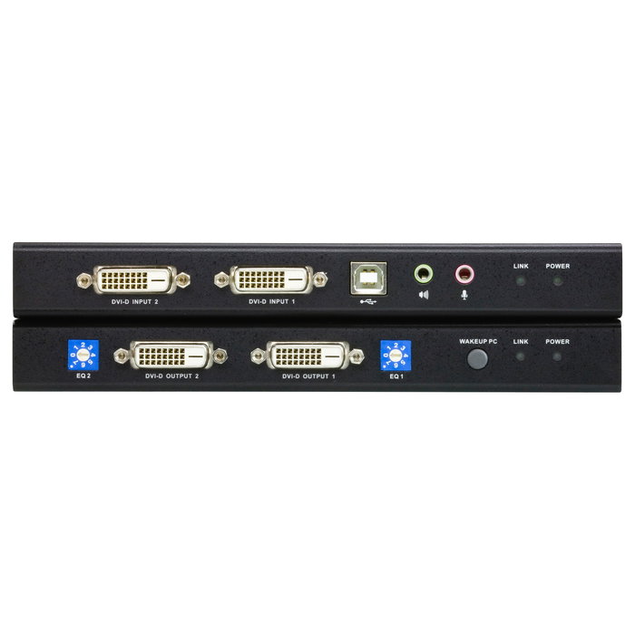 Aten Extensor KVM CE604 DVI Dual Monitor USB con Audio y RS-232